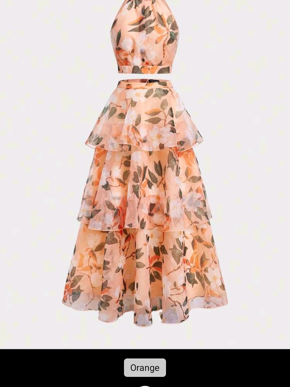 Floral Tiered Maxi Dress Two Piece Set – Size XS – Brand New/Never Worn